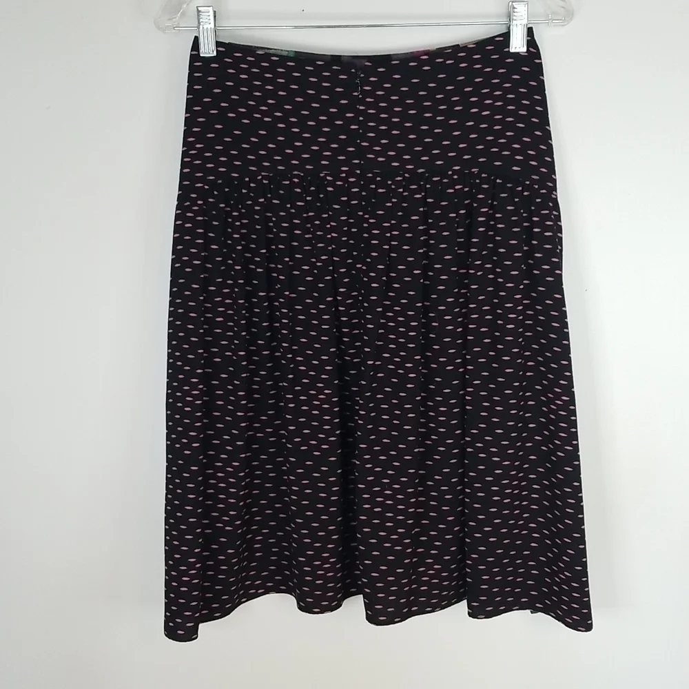 Rachel Roy Black Rainbow Fit Flare Midi Skirt Size 0 🎯